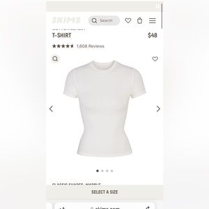 skims short sleeve cotton WITH TAGS